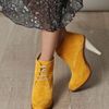 Opening Ceremony Suede Boots in Yellow (mustard) - Lyst