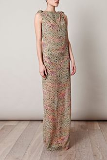 Saloni May Bamboo Print Dress - Lyst