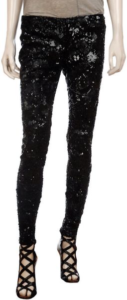  Embroidered Sequin Trousers 