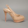 Stuart Weitzman Beside Peep Toe Pump in Brown (nude) - Lyst