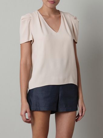 Vanessa Bruno Crepe Shoulder Detail Top - Lyst