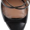 Alaïa Leather and Wood Platform Wedges in Black - Lyst