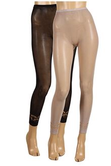 Anna Sui Net Cuff Solid Footless Tight 2 Pack - Lyst