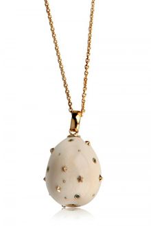Bibi Van Der Velden Ivory Egg Pendant Necklace - Lyst