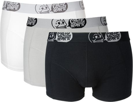 Cheap Monday 3 Pack Trunks in Multicolor for Men (multi) - Lyst