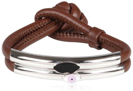 Delfina Delettrez Mouth and Eye Bracelet in Brown - Lyst