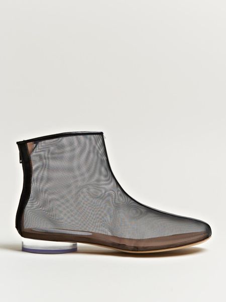 Maison Martin Margiela Defile Womens Sheer Ankle Boots in Transparent (black) - Lyst