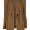 Michael Kors Open Front Cardigan in Brown - Lyst