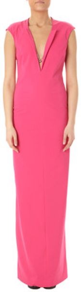 Patrizia Pepe Long Dress in Pink (virtual pink) - Lyst