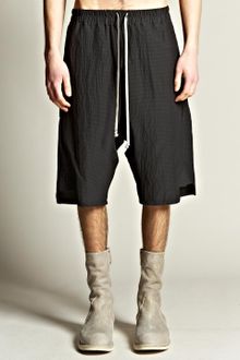Rick Owens  Basket Swinger Drop Crotch Striped Shorts - Lyst