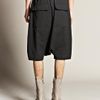 Rick Owens Mens Pod Drop Crotch Shorts in Black for Men - Lyst