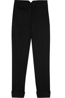 Tibi Cropped Wool Blend Crepe Pants - Lyst
