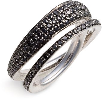 Tom Binns Bejewelled Double Ring - Lyst