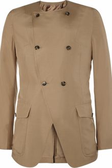 Yves Saint Laurent Collarless Silk Blazer - Lyst