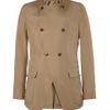 Yves Saint Laurent Collarless Silk Blazer in Beige for Men - Lyst