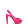 Zara Suede Slingback in Pink (white) - Lyst