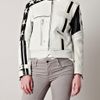 Acne Stars Long Leather Jacket in White - Lyst
