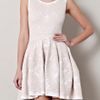 Alexander Mcqueen Barnacle Jacquard Knitted Dress in Beige (white) - Lyst