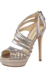 Alexandre Birman Metallic Snake Platform Sandal
