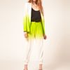 Asos Collection Asos Ombre Trouser with Elastic Cuff in Green (ivorygreen) - Lyst