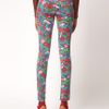 Asos Skinny Jean In Jungle Hibiscus Print in Multicolor (multi) - Lyst