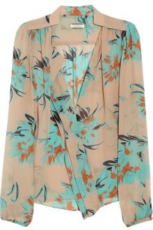 By Malene Birger Bartolomea Floralprint Silkchiffon Blouse - Lyst