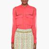 Matthew Williamson Neon Coral Silk Utility Blouse in Red (coral) - Lyst