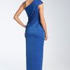 Tadashi Shoji One Shoulder Draped Chiffon Gown in Blue (blue berry) - Lyst