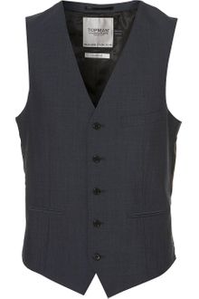 Topman Blue Pindot Suit Waistcoat - Lyst