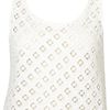 Topshop Geo Lace Crop Vest in White - Lyst