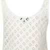 Topshop Geo Lace Crop Vest in White - Lyst