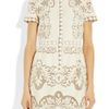 Valentino Cottonblend Lace Dress in Beige (natural) - Lyst