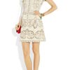 Valentino Cottonblend Lace Dress in Beige (natural) - Lyst