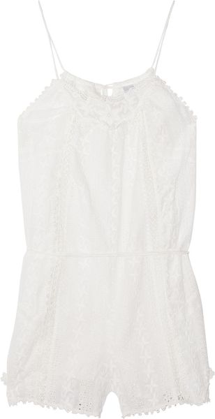 Zimmermann Devoted Broderie Anglaise Cotton Playsuit - Lyst