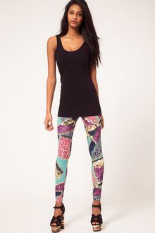 ASOS Collection Legging In Chain And Animal Print - Lyst