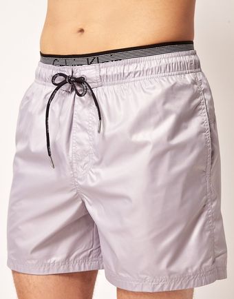   Double Waistband Swim Shorts 