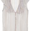 Giorgio Armani Striped Silkvoile Blouse in White - Lyst