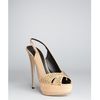 Giuseppe Zanotti  Leather Jake Slingback Peep Toe Pumps in Beige - Lyst