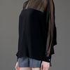Gucci Sheer Panel Top in Black - Lyst