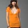 Lna Lna Deep V Tee Shirt in Red (poppy) - Lyst