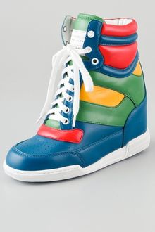 Marc By Marc Jacobs Lace Up Wedge Sneakers - Lyst