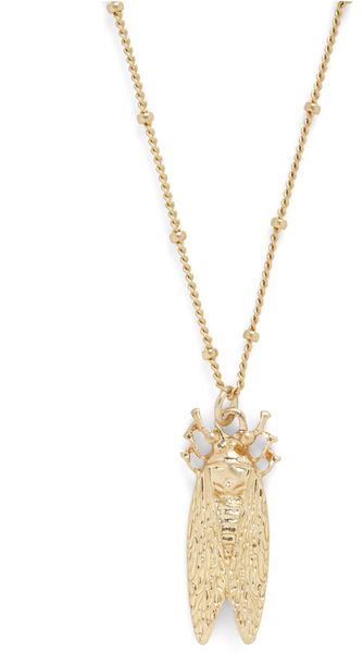 Modcloth Song Of The Cicada Necklace in Gray (grey) - Lyst