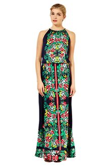 Oasis Scarf Print Maxi Dress Multi Green - Lyst