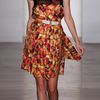 Peter Som Silk and Lace Top in Brown - Lyst