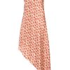 Topshop Red Leaf Print Asymmetric Dress in Red (off white) - Lyst