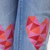 Asos Skinny Jeans With Heart Knee Print 4 in Blue (vintageblue) - Lyst