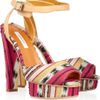 Carven Printed Jacquard Platform Sandals in Multicolor (multicolored) - Lyst