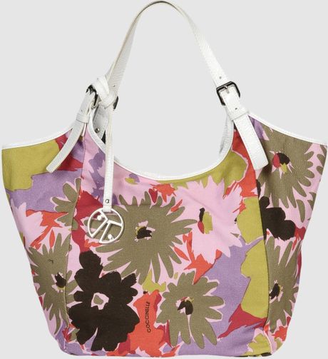 Coccinelle Large Fabric Bags in Multicolor (pink) - Lyst
