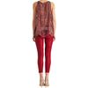 Isabel Marant Lurex Stripe Sleeveless Blouse in Red - Lyst