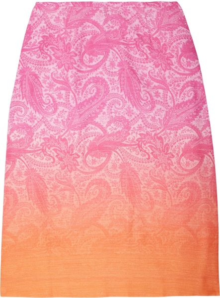 Jonathan Saunders Ebury Degradé Jacquard Skirt in Multicolor (pink) - Lyst